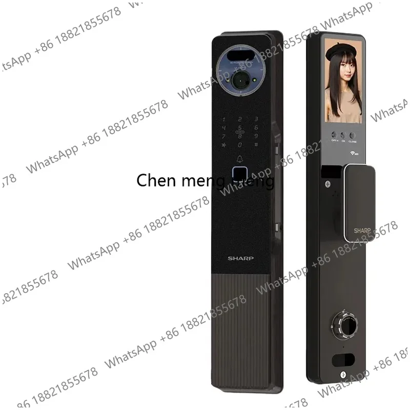 

Digital Lock Anti-Theft Cat Eye Large Screen Face Palm Vein Smart Door Entry for Wood Aluminum Door Cloud Data