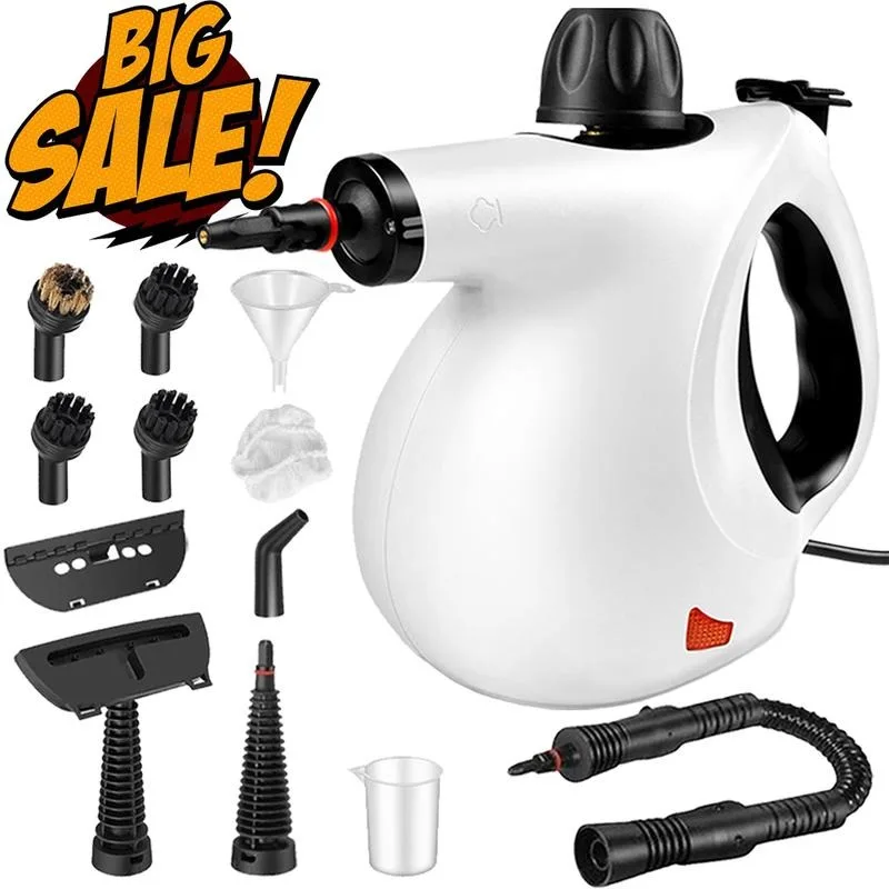 

Multi-Surface Steam Cleaner Tool,12Accessory,with Detachable Brush Heads,Safety Lock,Multifunctional Portable High-Pressure