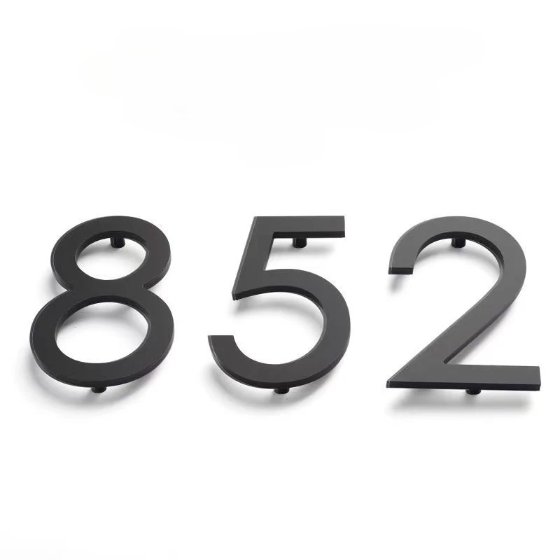 Community Room Number House Number Acrylic Digital Perforation Household 5inch Dimensional Address Number for House Led