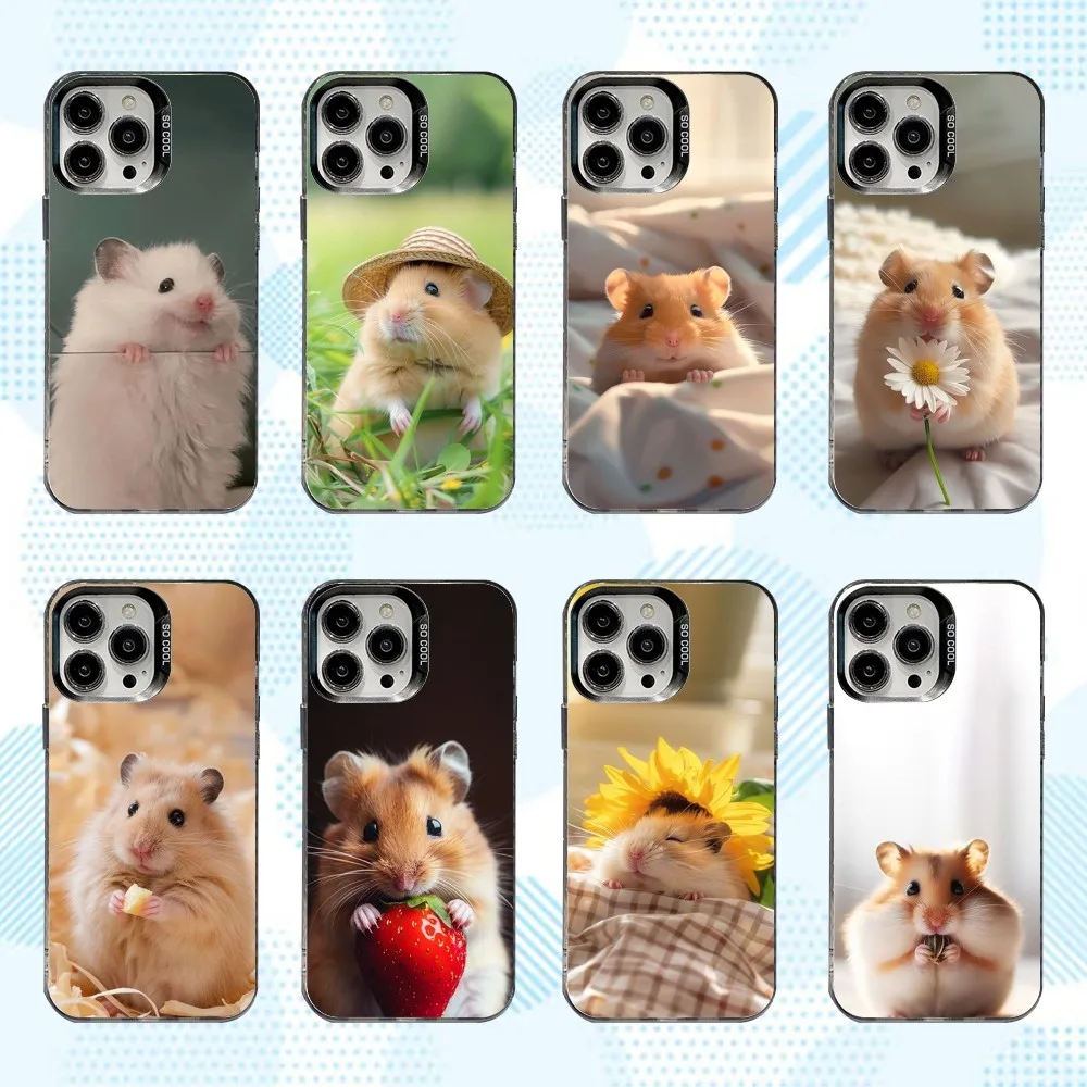 

Cute Mouse Rat Hamster Phone Case For iPhone 16,15,14,13,12,11,Mini,Pro,SE,MAX White Matte Shockproof Cover
