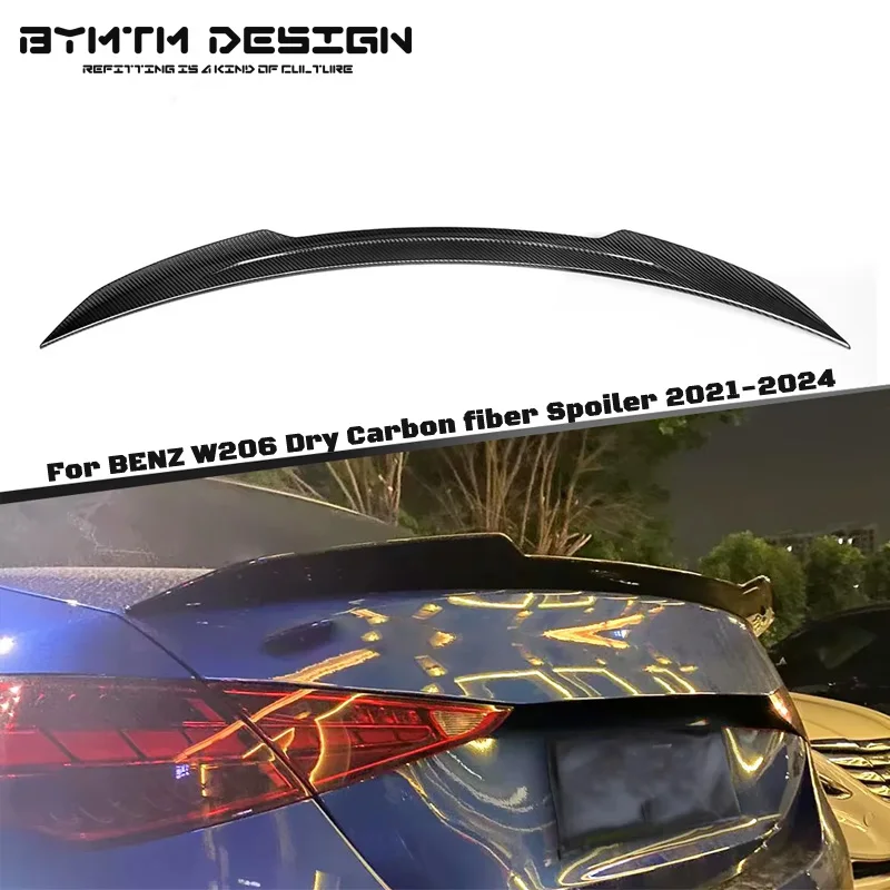 

Car Bumper high-quality Dry Carbon fiber Spoiler For BENZ C Class W206 2021-2024