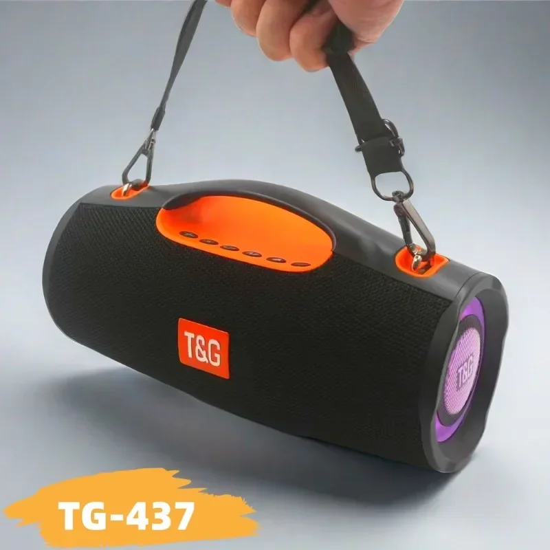 TG437 Portable Super Bass Wireless Bluetooth Speaker 20W Powerful With Dual Horn Colorful LED Lights TWS HIFI Stereo Boombox