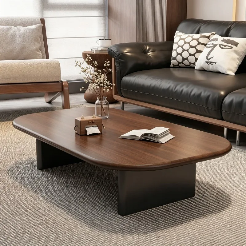 Wooden Flower Coffee Tables Vintage Floor Large Oval Wabi Sabi Coffee Tables Sofas Drink Classic Tisch Wohnzimmer Furniture Home