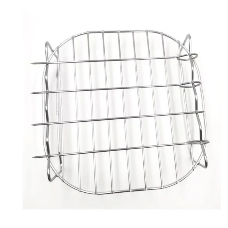 1PCS Air Fryer Rack for Ninja Dual Layered Stainless Steel Grilling Rack Rectangle Hot Airfryer Basket Tray Accessories