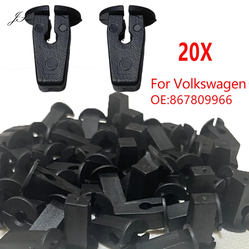 20Pcs Car Wheel Arches Bumpers Panels Shields Plastic Lock Nuts Clips For VW Golf  For Audi Fasteners Accessories 6N0809966A
