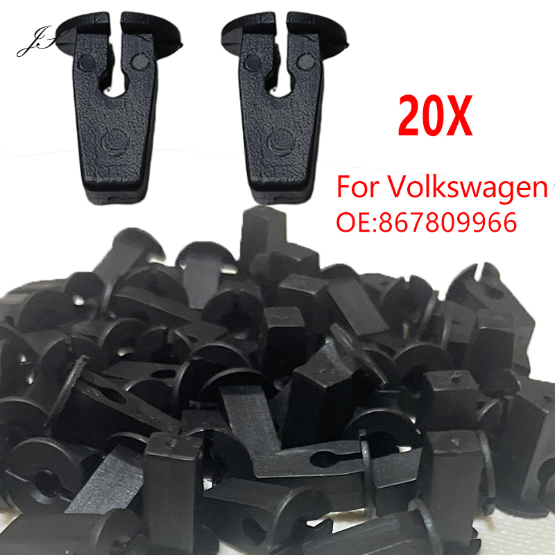  20Pcs Car Wheel Arches Bumpers Panels Shields Plastic Lock Nuts Clips For VW Golf  For Audi Fasteners Accessories 6N0809966A 