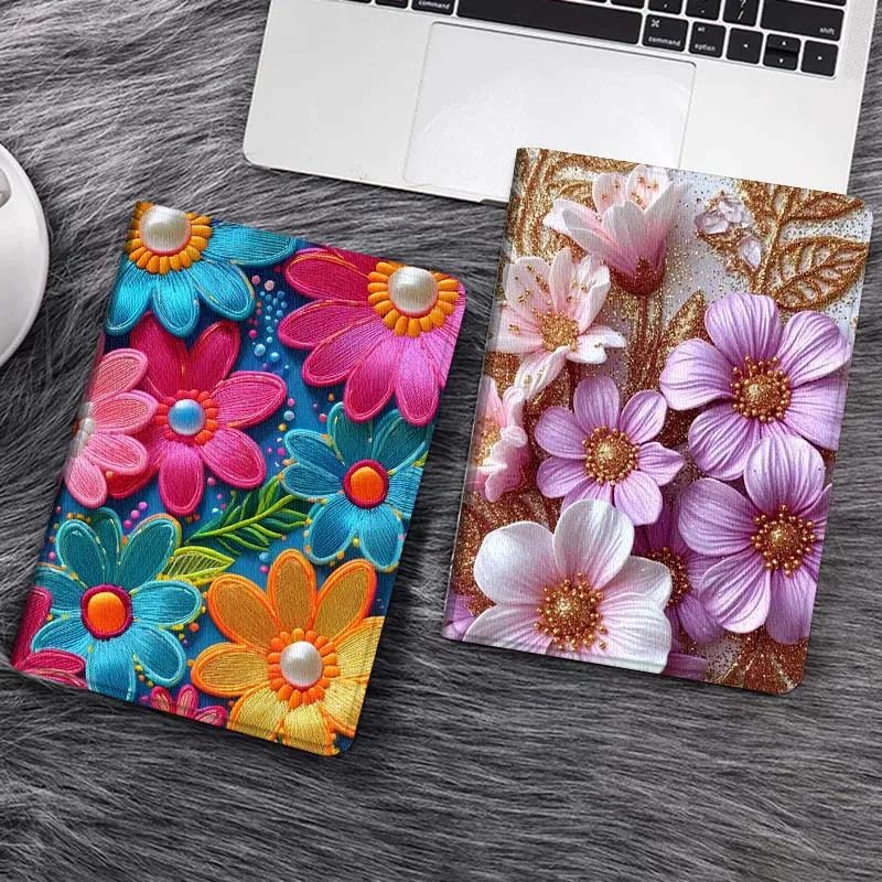 

Luxury Flower Sparkling For Huawei MediaPad T5 T10s M6 M5Lite SE Honor Tab 5 6 7 V7 V8 X8a X9a Pro Soft Tablet Case Gift