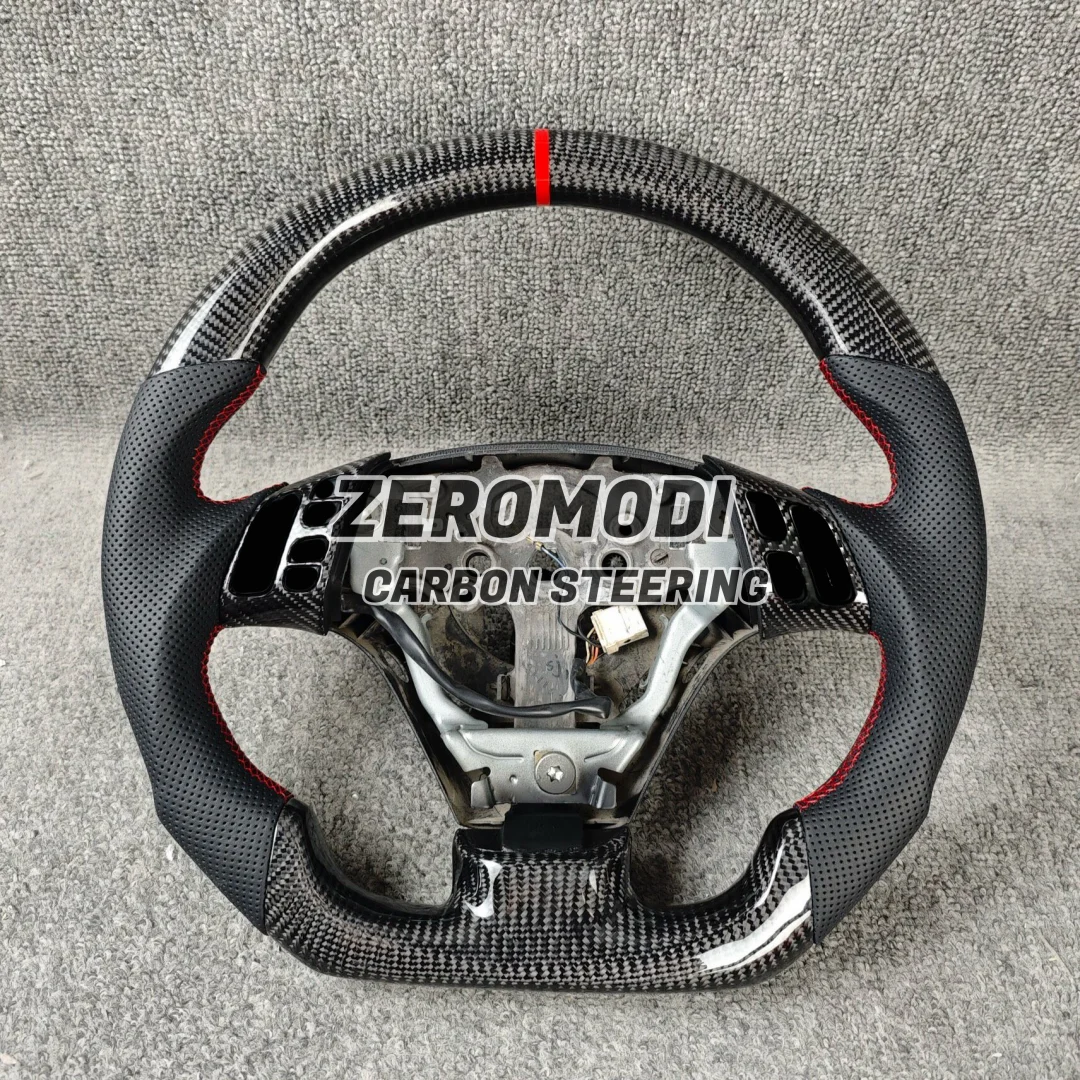 Carbon Fiber & Leather Car Steering Wheel For Mazda 3 Mazda3 Mazdaspeed3 2004-2008