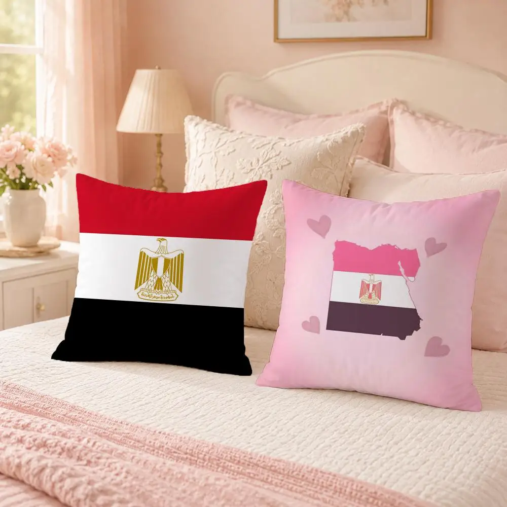 Egypt Ancient Pattern Design Cushion Cover Custom Plush Pillow Cover Soft Cloud Comfort for Sofa Bed Couch