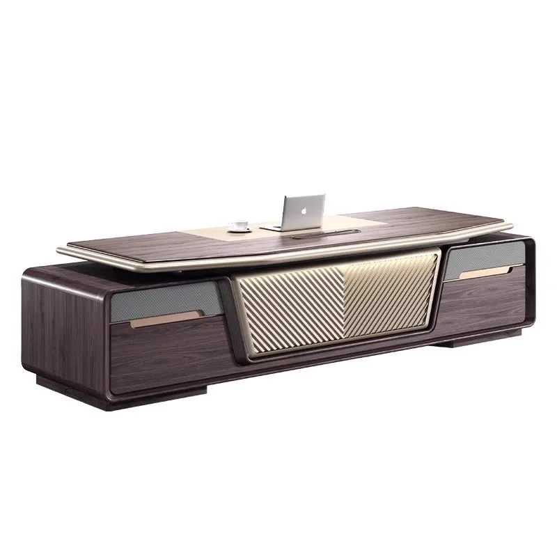 

2025 New Chinese-style high-end boss desk atmosphere President's chairperson's office big desk 7