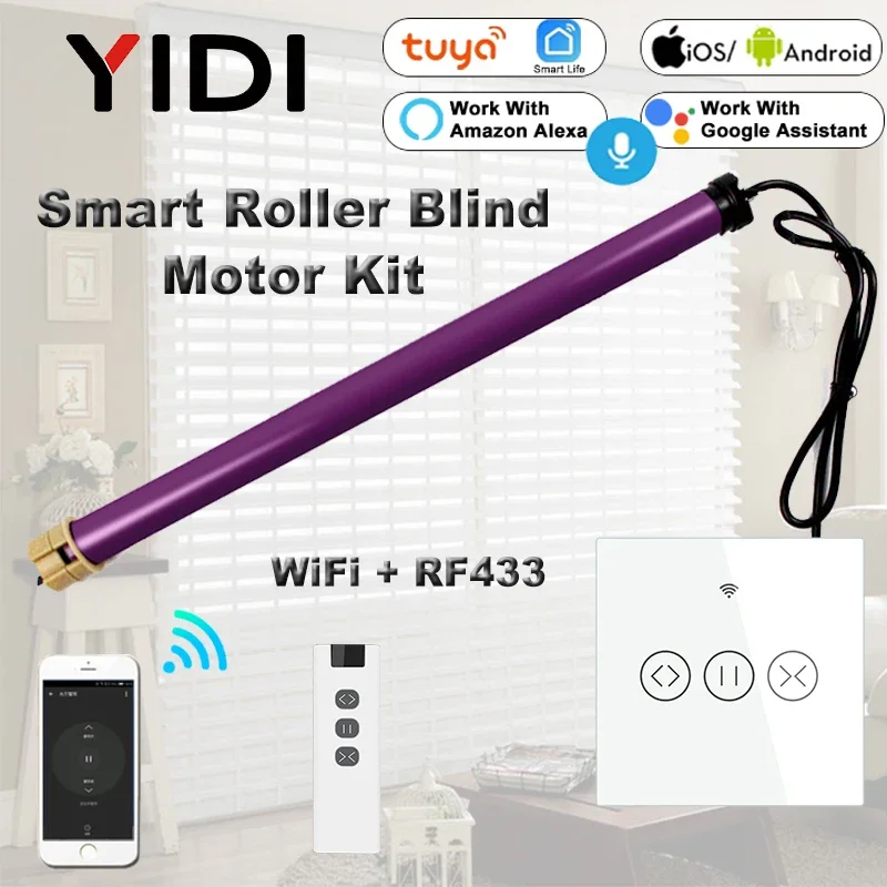 35mm Tubular Motor Roller Blinds Shutter Motor 110V 220V Electirc Smart Tuya WiFi Curtain Motorized Rolling Blinds Smart Home