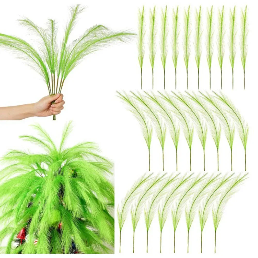 Unique 138Pcs Christmas Tree Decoration Kit with Curly Stems Perfect for Crafting Wreaths and Festive Arrangements