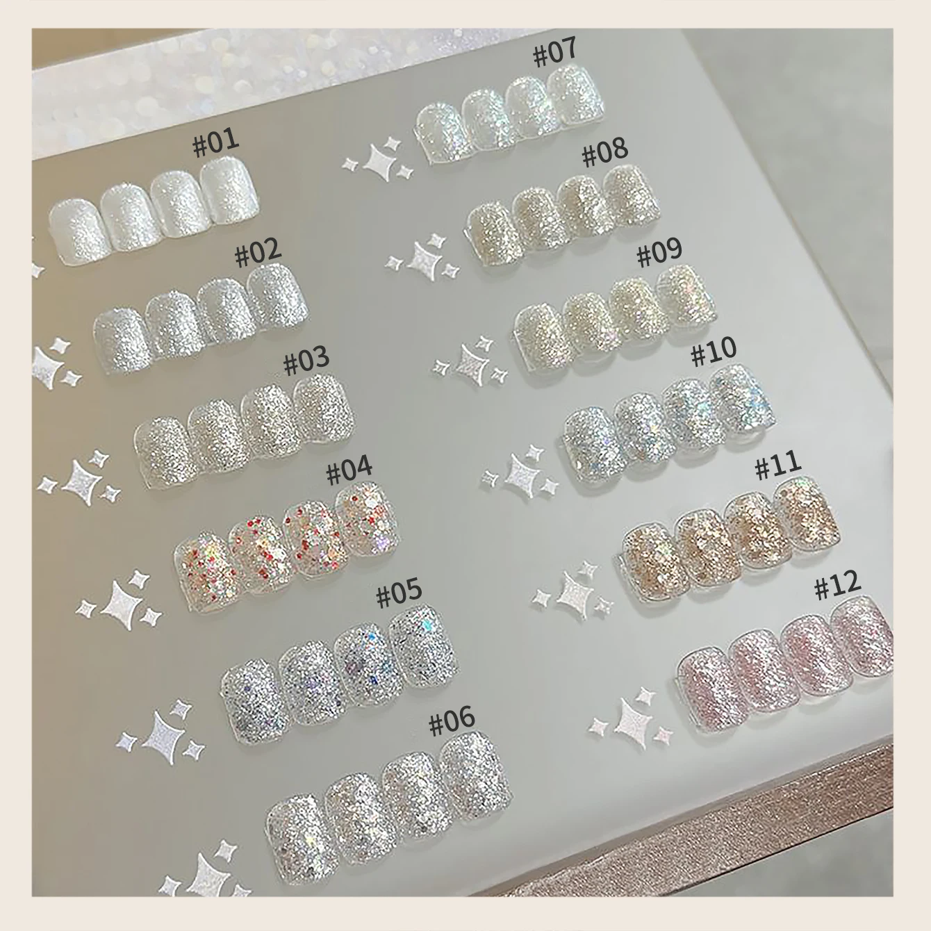MIANEL 12ML Weißer Nagellack Jimeng Hochzeitskleid Feiner Glitzer-Gel-Nagellack Super Glänzender Glitzer-Nagellack für Nagelkunst-Salon – Detail 18