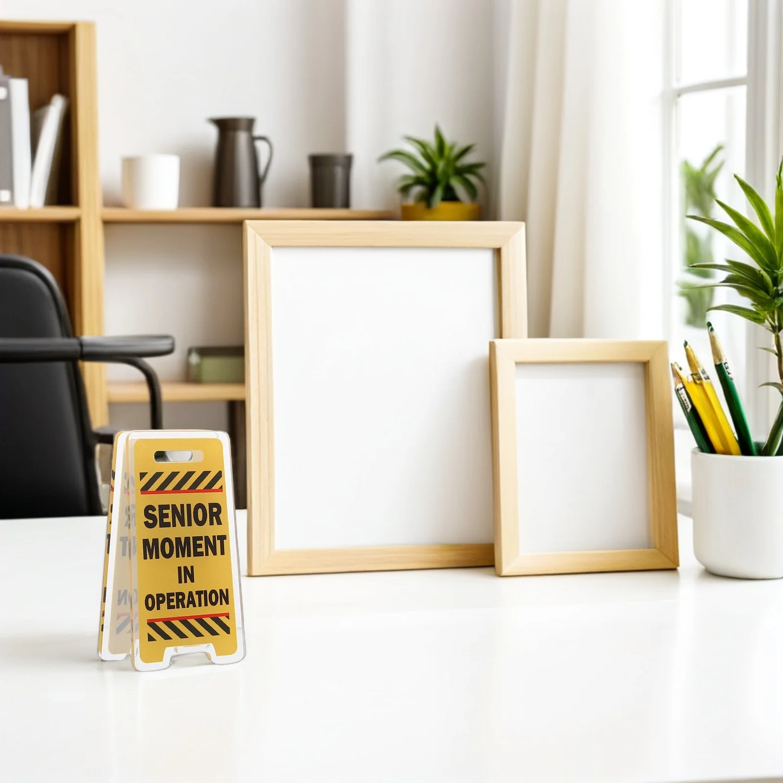 

8pcs Funny Office Note Holder Clips Desktop Memo Holder Sturdy Acrylic Strong Grip Mini Message Clip Caution Label For Home