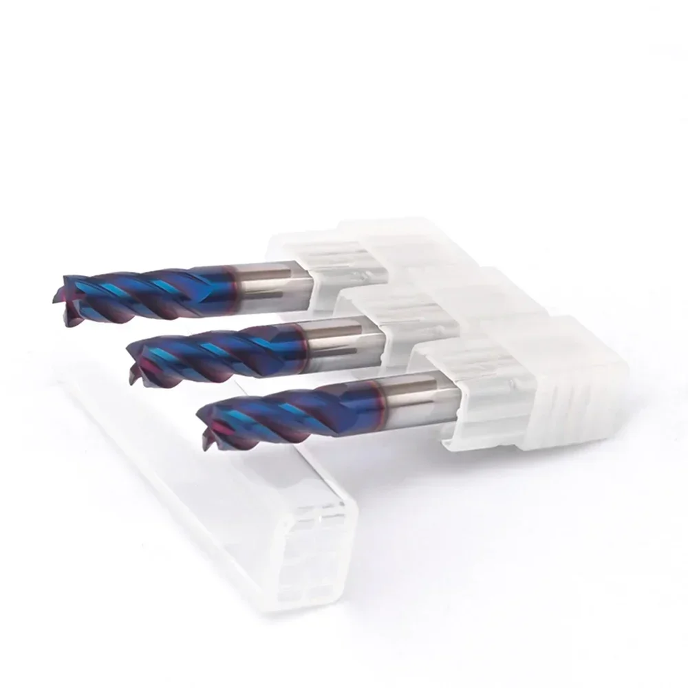 Cortador de fresado con revestimiento de aleación, herramienta de acero de tungsteno, mecanizado Cnc, Hrc65, Kit de fresadora