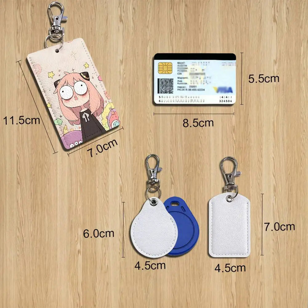 intelligence battle is intense SPY FAMILY Cartoon Movie Singer Game Anime Leather Card Holder Can Store Access Control ID Card