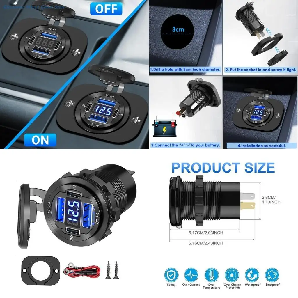 A3PD Quick Charging Power Delivery Car for Multiple Electronics Devices