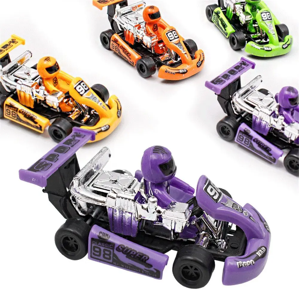Gift for Boy 2Pcs Mini Gifts Vehicle Set  Vehicles 4 Wheels Inertia Car  Racing Car  Pull Back Kart Toys Formula Car