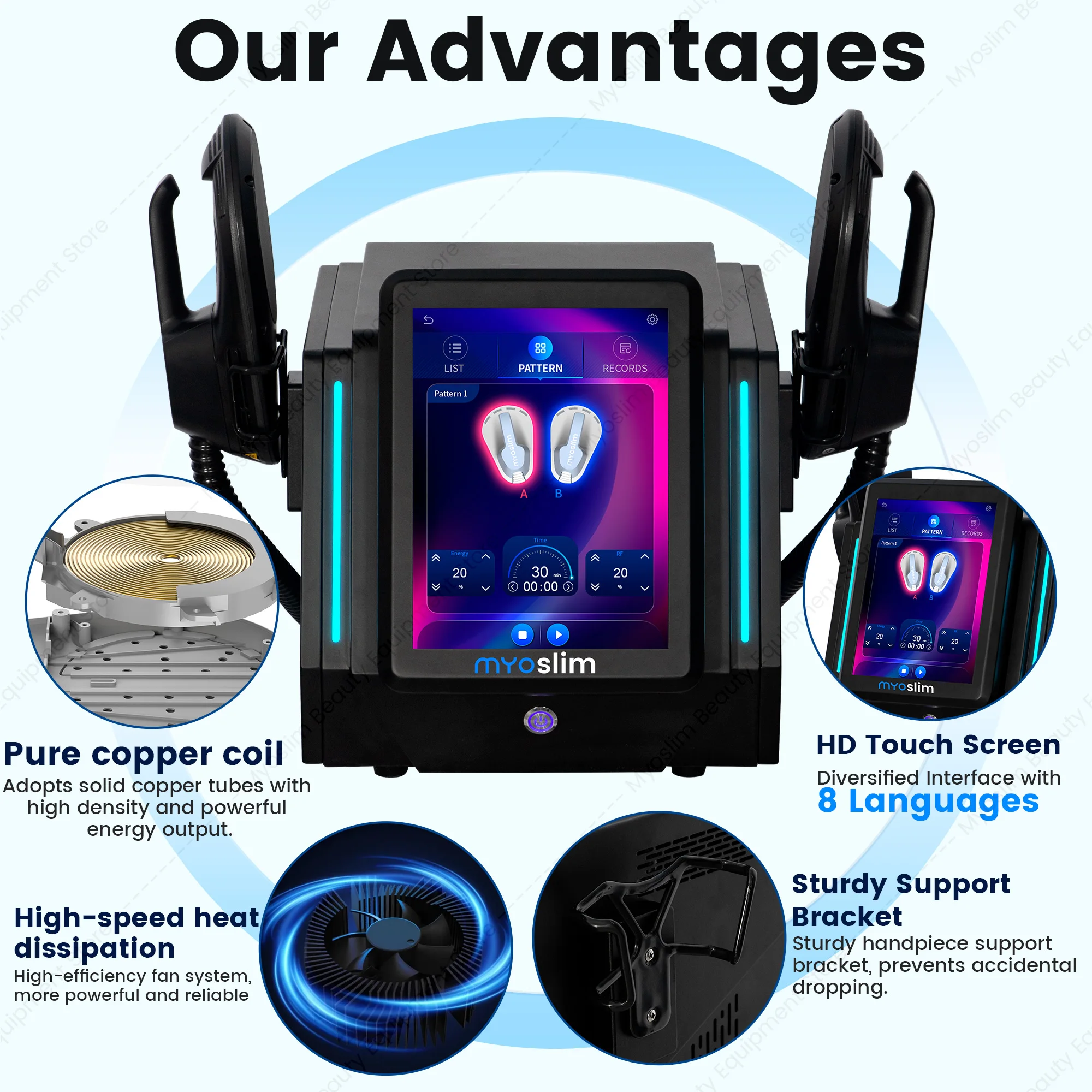 Professional EMS myoslim Nova RF Body Shaping Tool 6500W Muscle Booster Newest EMS Equipment for Fitness And Health