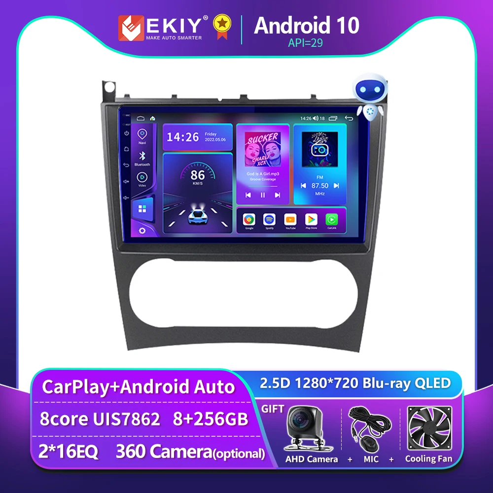 

EKIY T900 Android Radio For Mercedes Benz C-Class C Class W203 W209 C180 C200 CL203 C209 A209 2004 - 2011 Carplay Auto Navi GPS