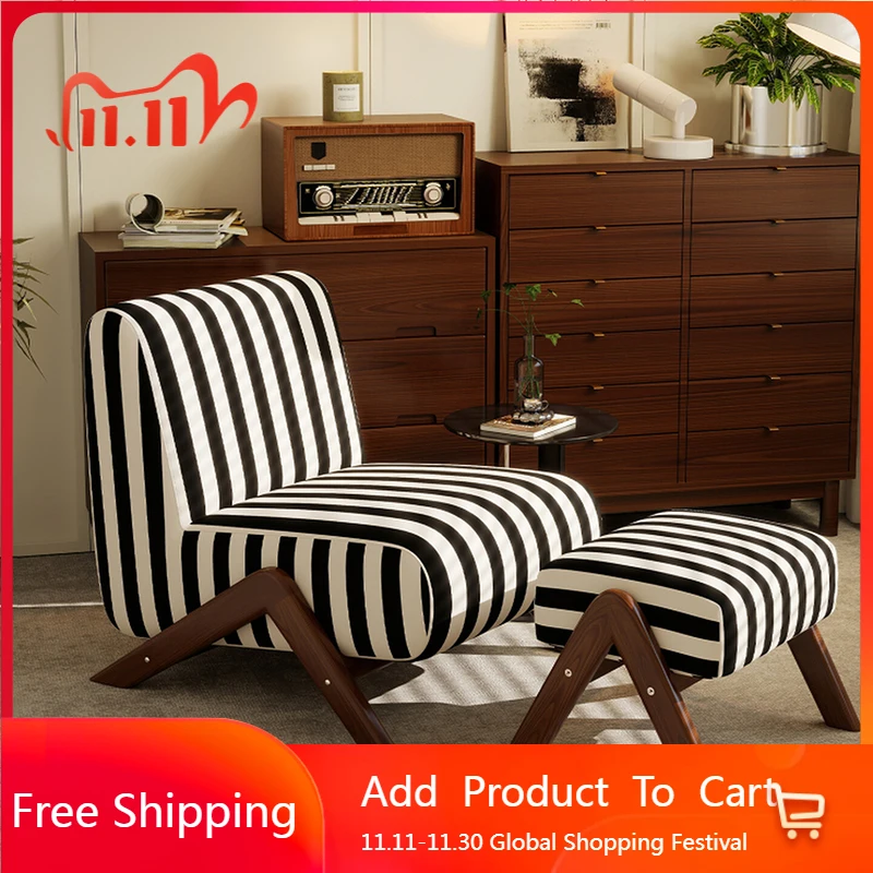 

Vintage Individual Living Room Chairs Wooden Designer Bedroom Relax Living Room Chairs Reading Dresser Poltrona Home Furniture