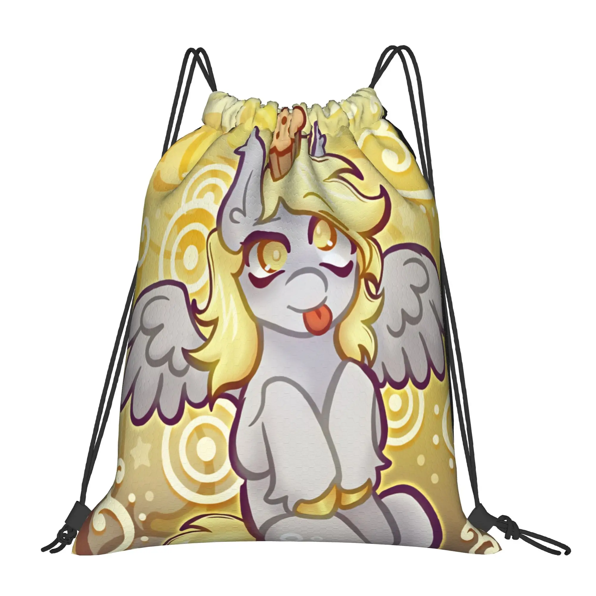 Derpy Muffins Hooves Drawstring Bag  Fashion Large Sackpack String Bags Unisex Gym Fitness Backpack