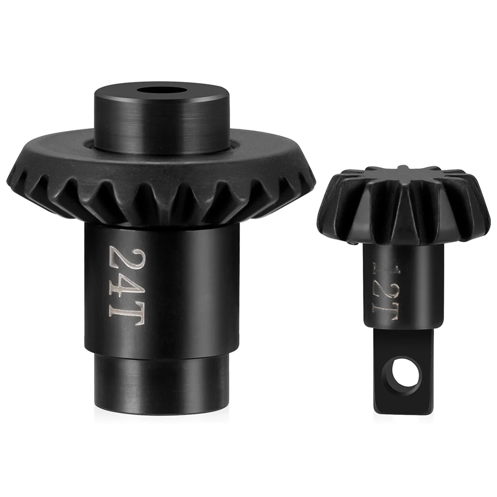 YEAHRUN 40CR Stalen As Gear 24 T + 12 T voor FMS FCX18 1/18 FCX24 1/24 RC Auto Upgrade onderdelen