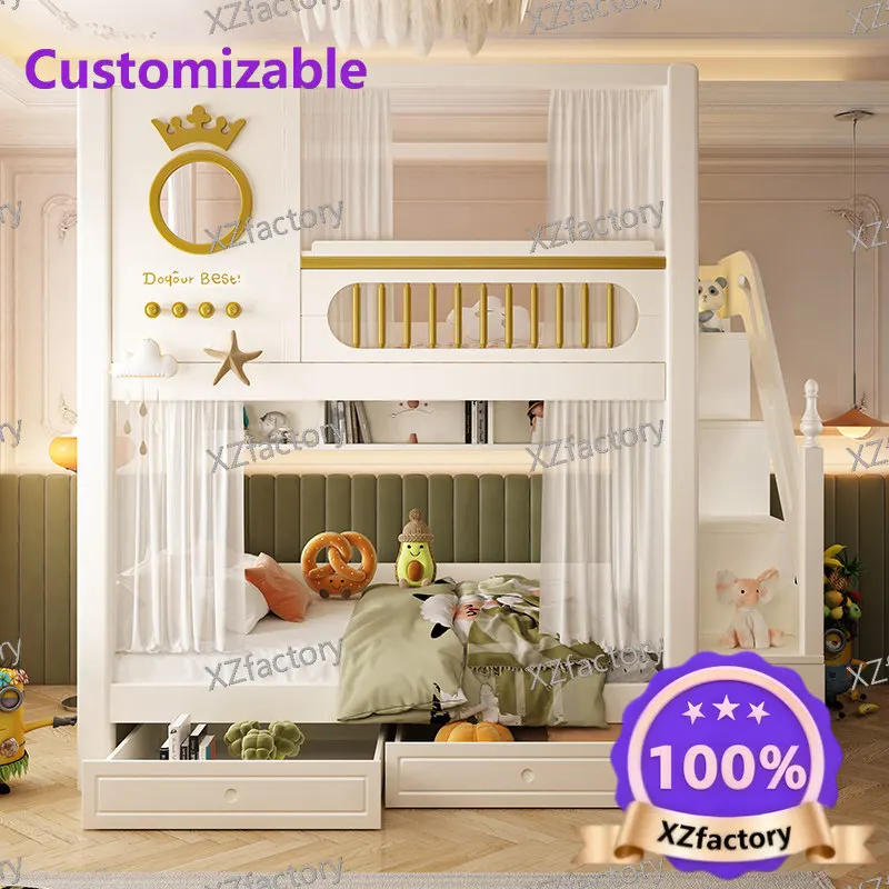 

Kids Bunk Bed, Princess Castle Tree House Loft Bed for Girls and Boys