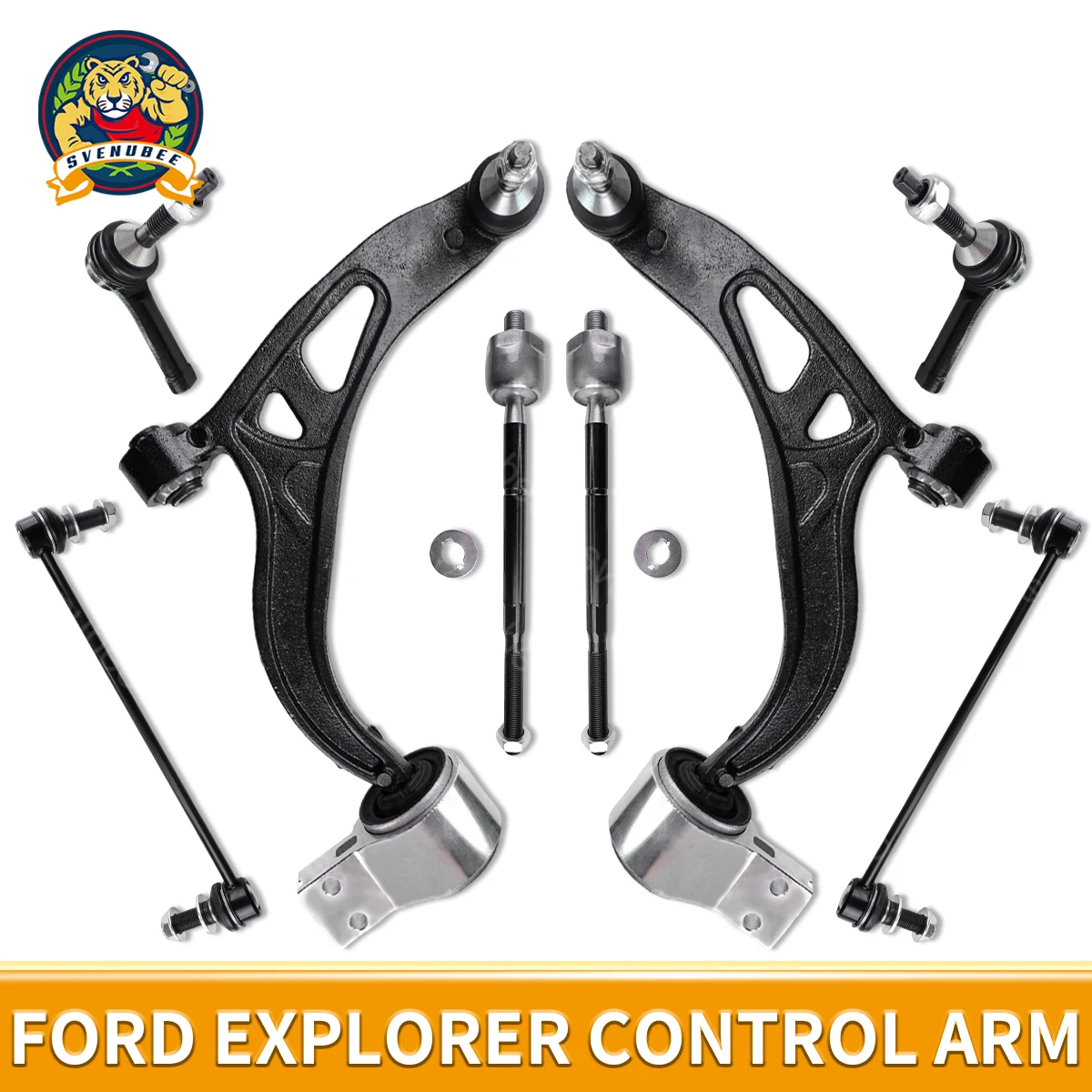 

Svenubee 8pcs Kits Front Lower Control Arms Bushings Suspension Stabilizer Sway Bar for Ford Explorer 2011 2012 2013 2014 - 2017