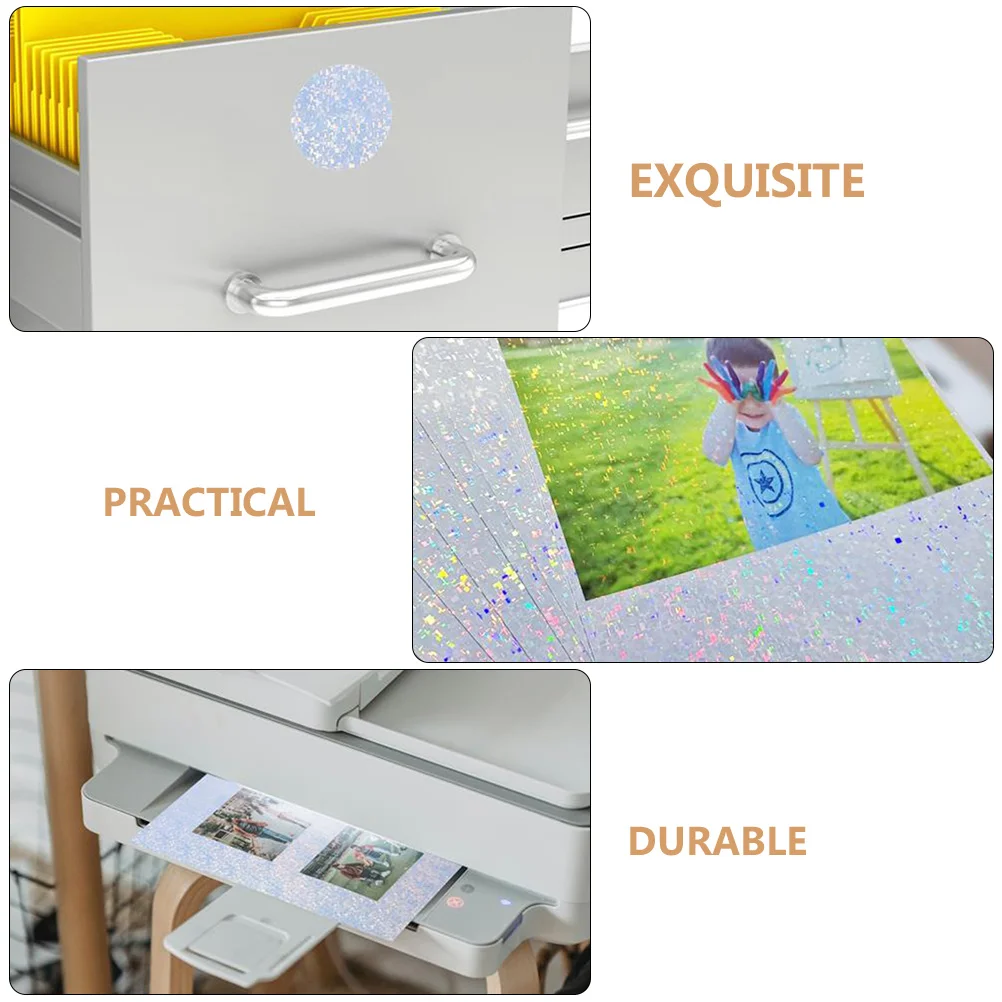 

5pcs Waterproof Photo Printer Glossy Printing Paper For Colorful High-Quality Picture Printing Smooth Flat