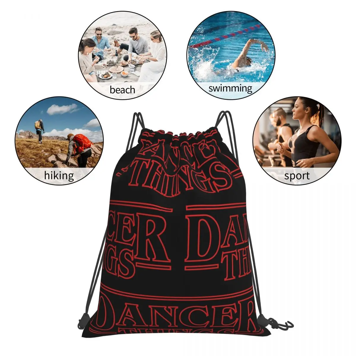 Dancer Things Gift For Dancers And Choreographers Backpacks Drawstring Bags Drawstring Bundle Pocket Sports Bag Book Bags