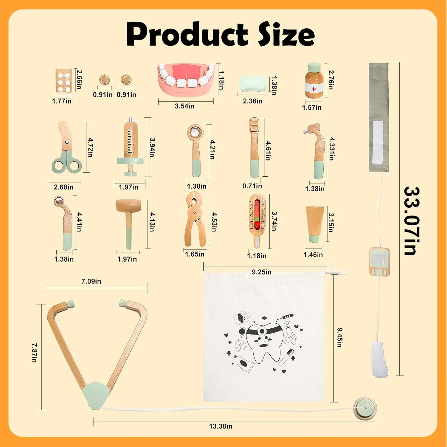 مجموعة ألعاب الطبيب للأطفال الصغار 3-5، مجموعة أدوات طبية للعب التظاهري لمرحلة ما قبل المدرسة مع سماعة الطبيب وأساور ضغط الدم وغيرها من الملحقات