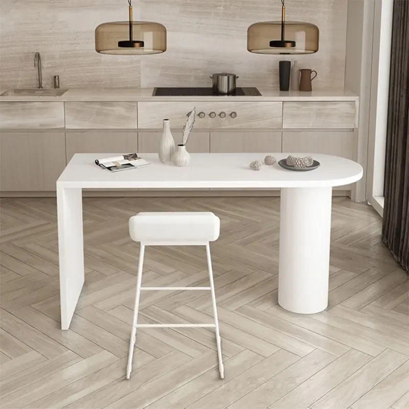 

# Современный простой стол из цельного дерева, небольшая семейная столовая, овальный обеденный стол в скандинавском кремовом стиле