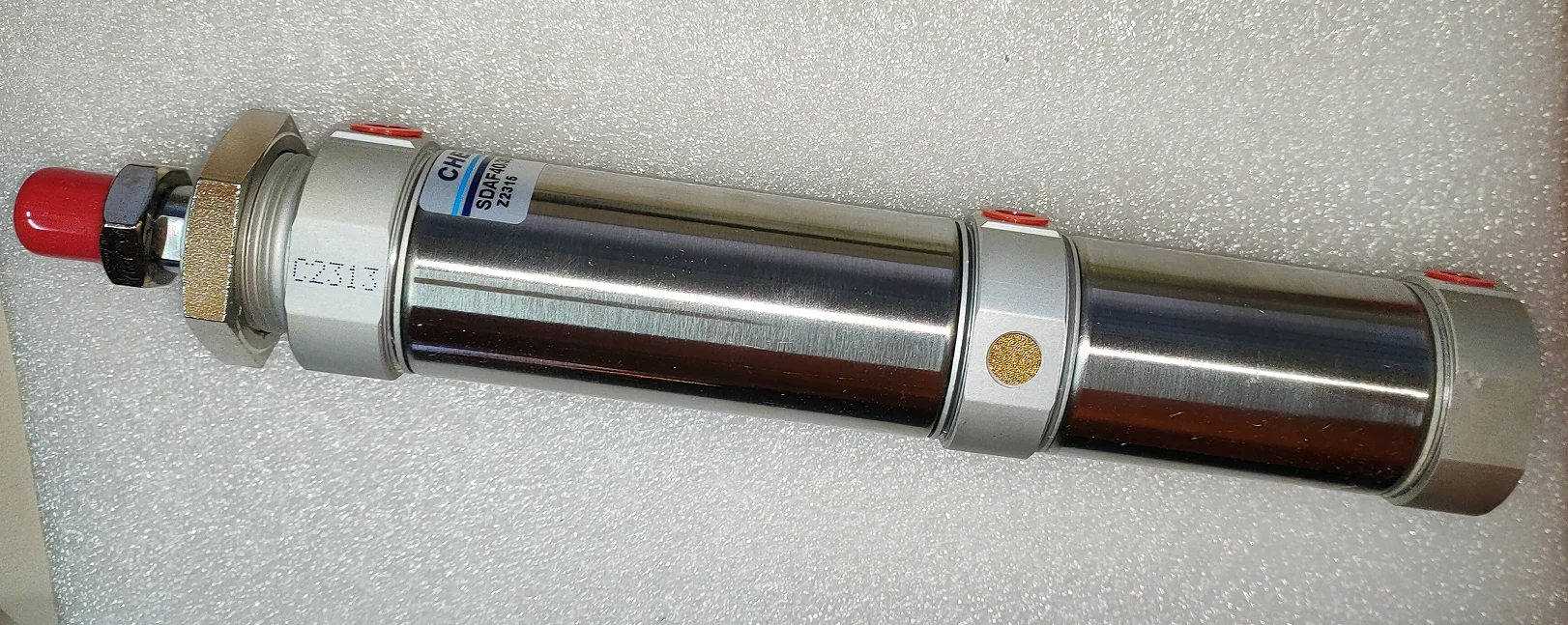 Two section series connected stainless steel cylinder S D A F403030K C