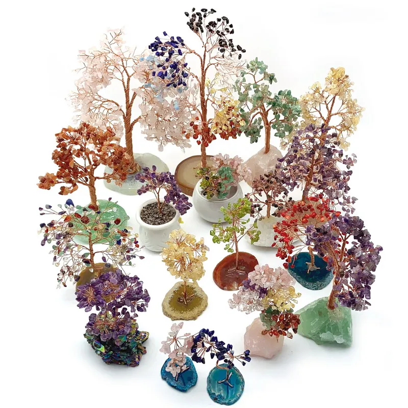 

Fashion Trend High Value Wealth Citrine Tree Ornament Reiki Lucky Tree Other Crystal Crafts