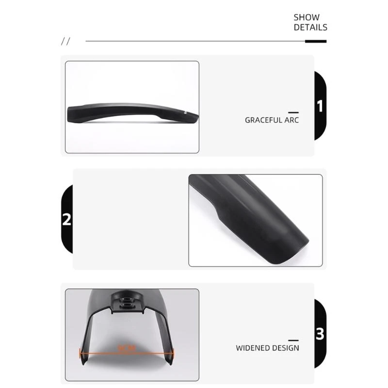 

Mudflaps Set Universal Front Rear Mud Guards Thicken Wide Bicycles Mudflaps