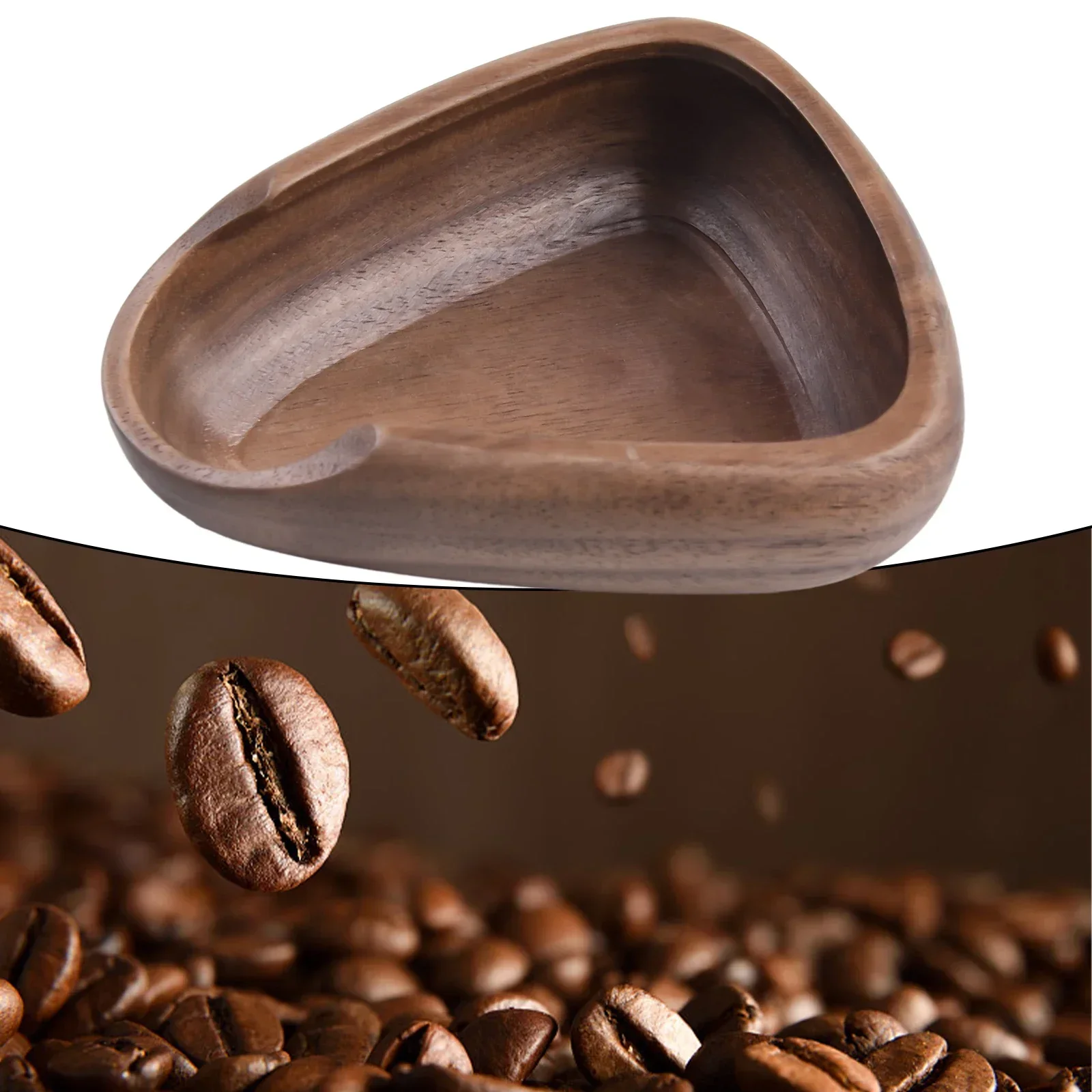 Wooden Coffee Bean Bowl Walnut Wood Coffee Coffee Cupping Tray, Espresso Accessories For Coffee Or Tea For Milk Tea Shops