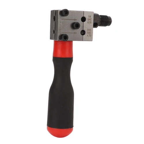 Imagen 2 del producto Kit de abocardado de tubo de cobre de freno de coche, escariador de línea de freno Universal, herramientas de reparación de automóviles, adaptador de herramienta de campana doble individual