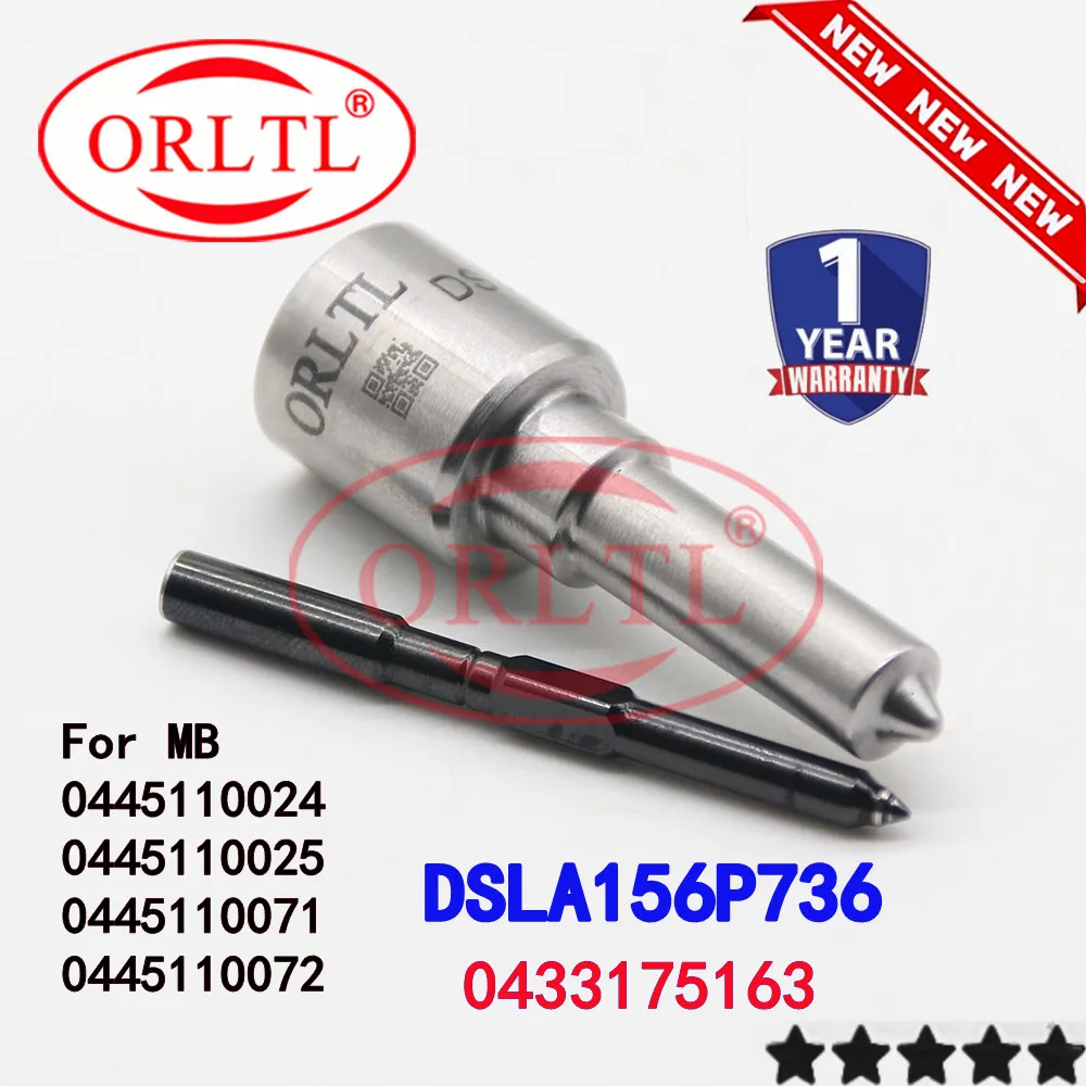 

DSLA156P736 Автозапчасти Common Rail 0433175163 Форсунка дизельного топлива для MB 0445110024 0445110025 0445110071 0445110072