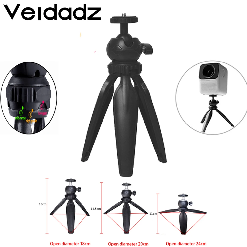 VEIDADZ Projector Stand Tripod Adjustable Swivel With 1/4 Screw For Mobile Phone Gopro 10 9 8  Photography Accessories Projector