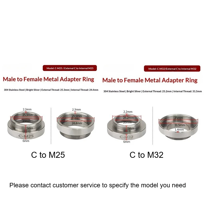 Adapter Ring M26/25/26/27/32 RMS To C C To C Mount Adapter Metallurgical Objectives Microscope Mitutoyo Objective Accessories