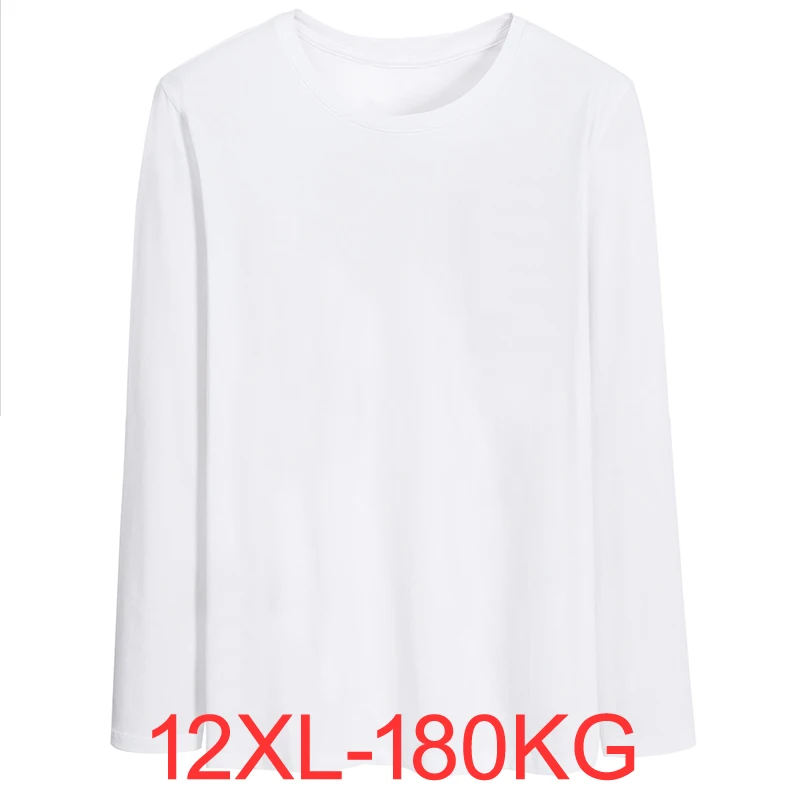 High quality summer spring Men T-Shirt Long Sleeve tees Cotton Large Size big 7XL 8XL 9XL 12XL loose tshirt tops 52 54 56 60 70