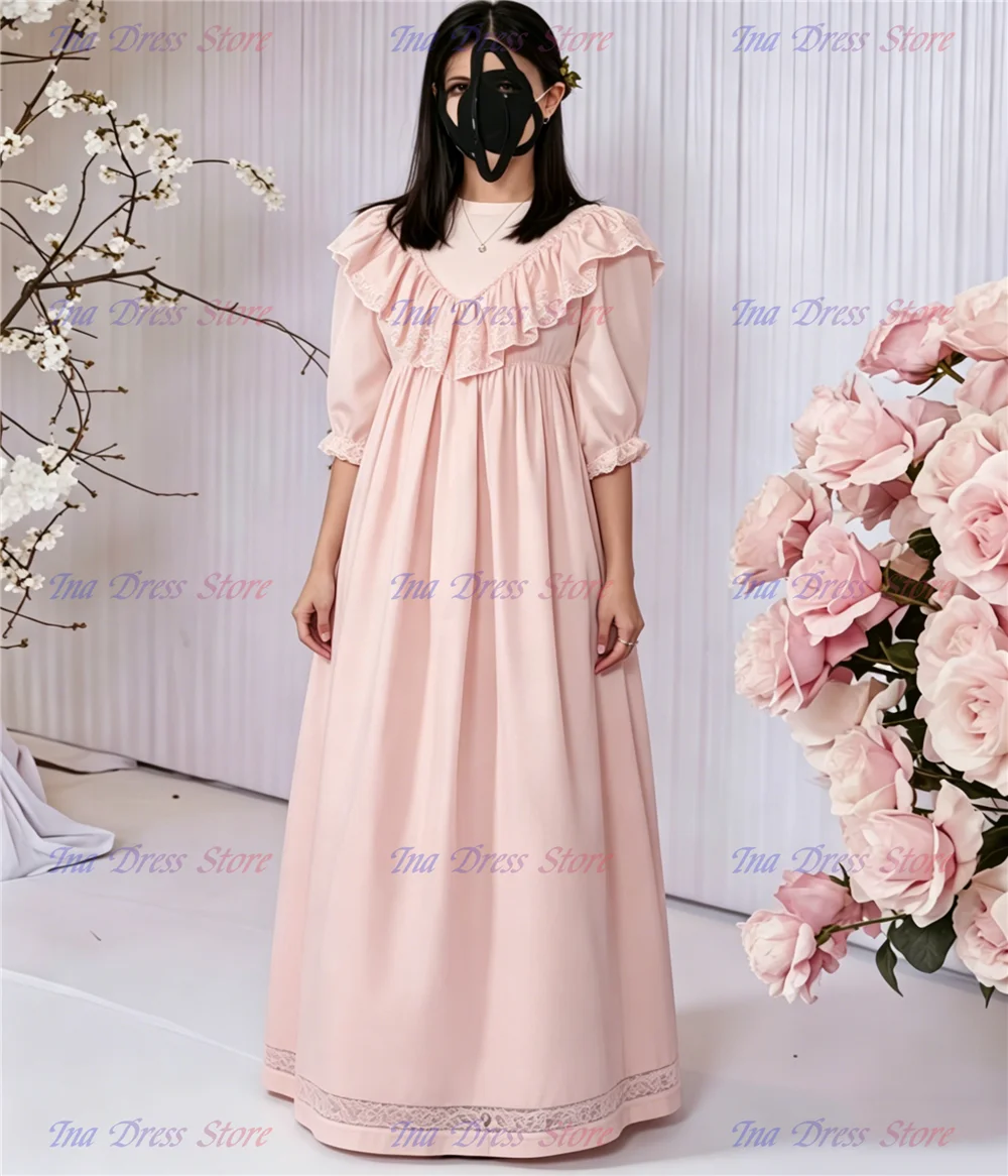 

Quality Elegant Satin Flower Girl Dress Applique for Wedding Neck Todder Puffy Princess Evening Party First Communion Ball Gowns
