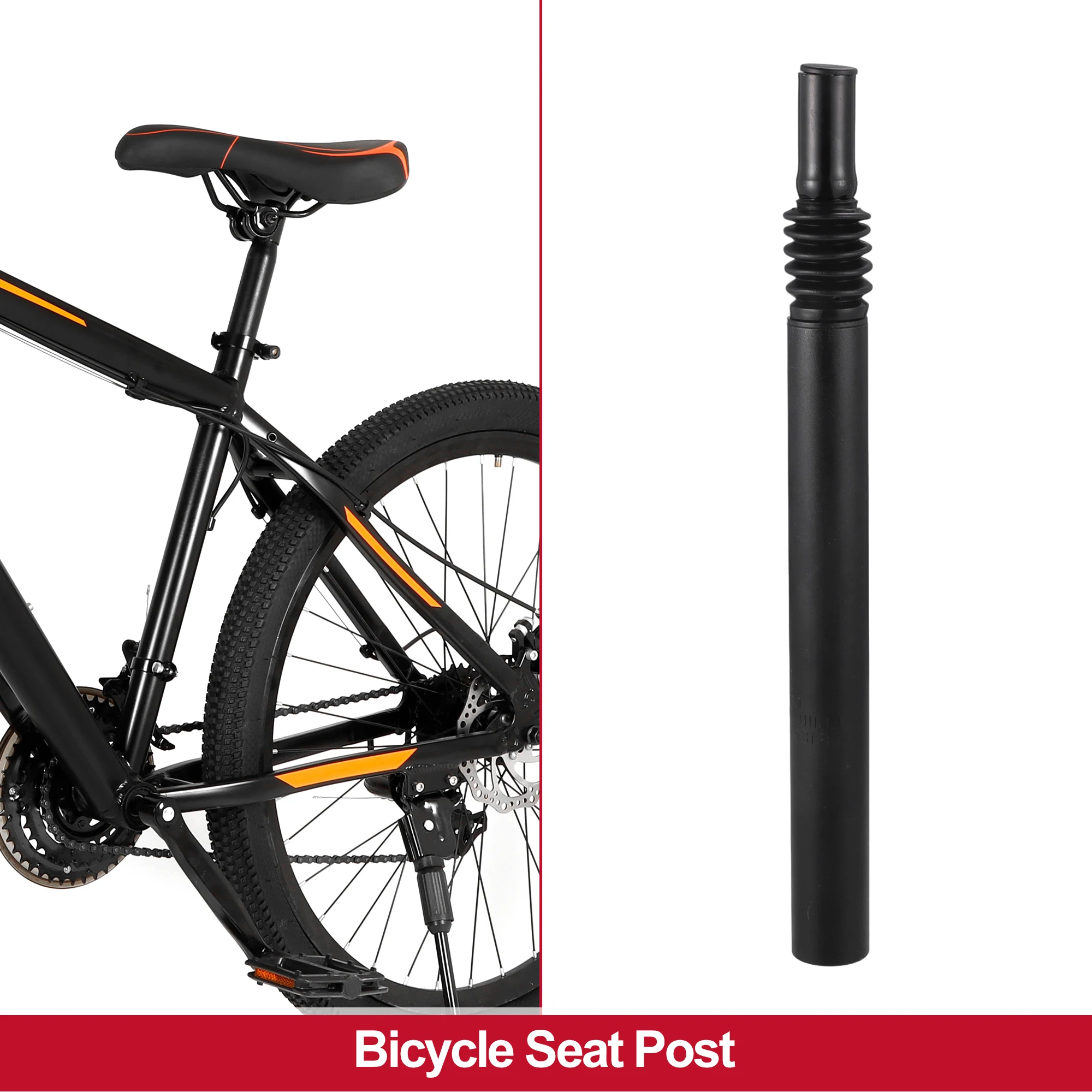 X Autohaux Bicycle Seat Post for MTB Mountain Bike Aluminum Alloy Iron 31.8x350mm 31.8x500mm 31.8x550mm Black