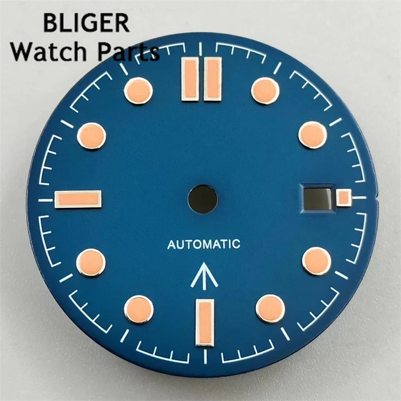 BLIGER 31mm sterile dial luminous fit NH35 NH36,ETA 2824 2836 Miyota 8205 8215 821A, Mingzhu DG2813 3804,Seagull ST1612 movement