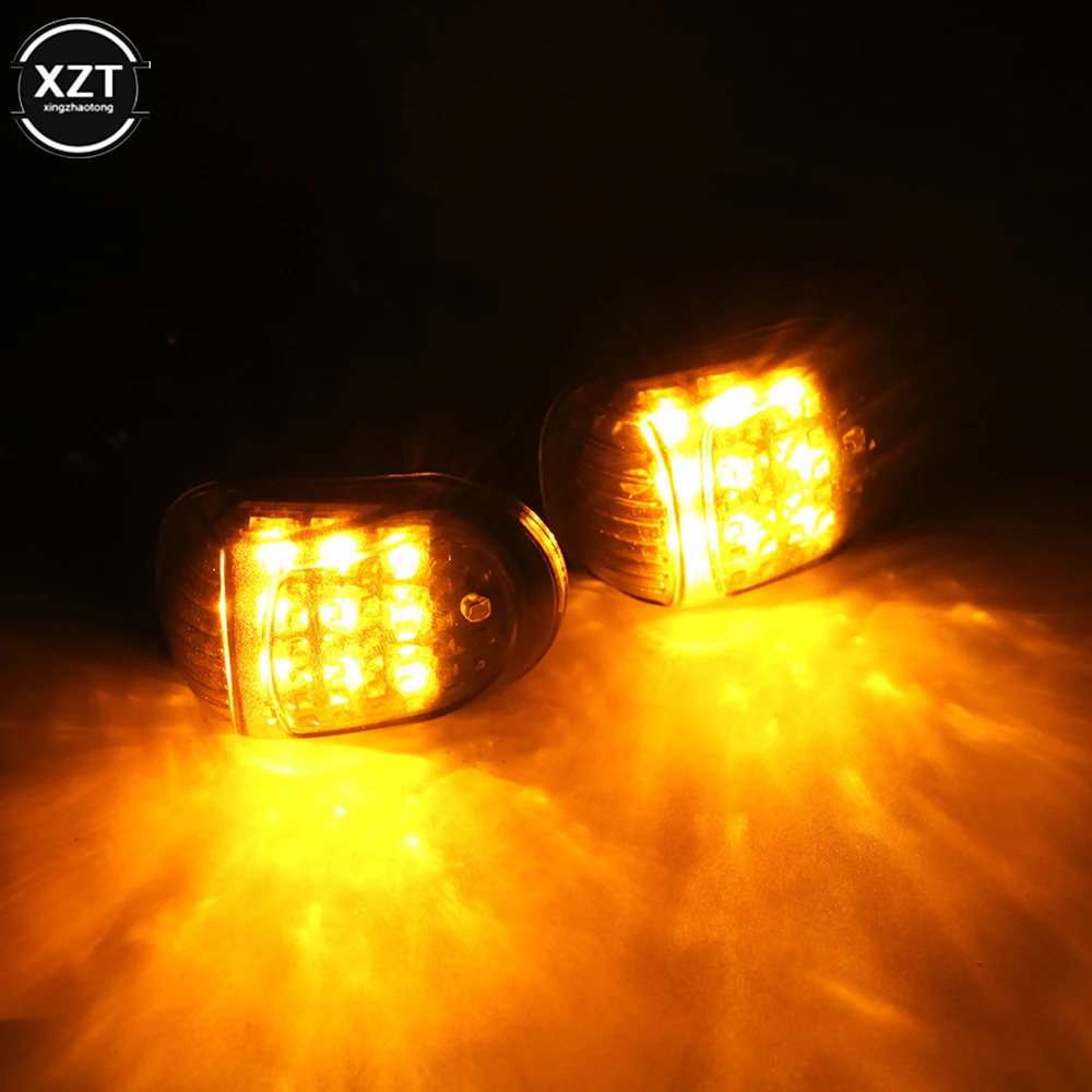 NEWEST 12V Motorcycle Turn Signals A Pair 9 LED Motorbike Indicators Blinker Yellow Lighting Flasher Piranha Turn Signal Light