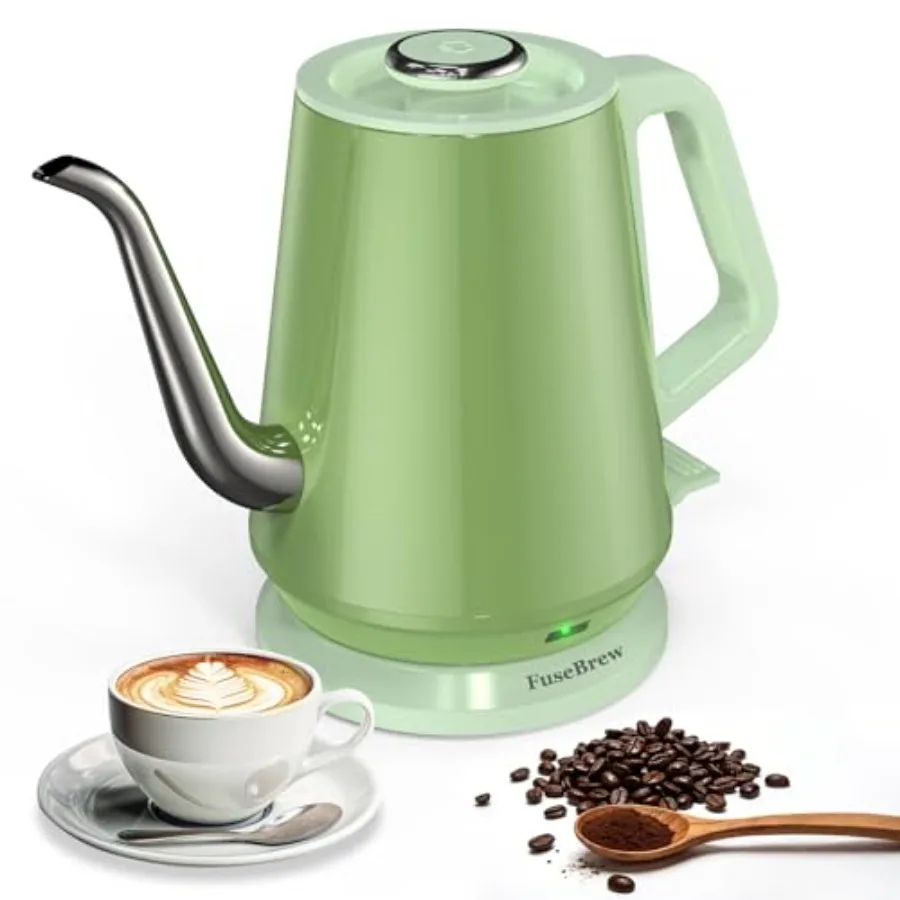 

Gooseneck Electric Kettle 0.8L, 1200W Fast Boiling Stainless Steel Auto Shut-Off, Precision Pour Over Kettle for Coffee and Tea