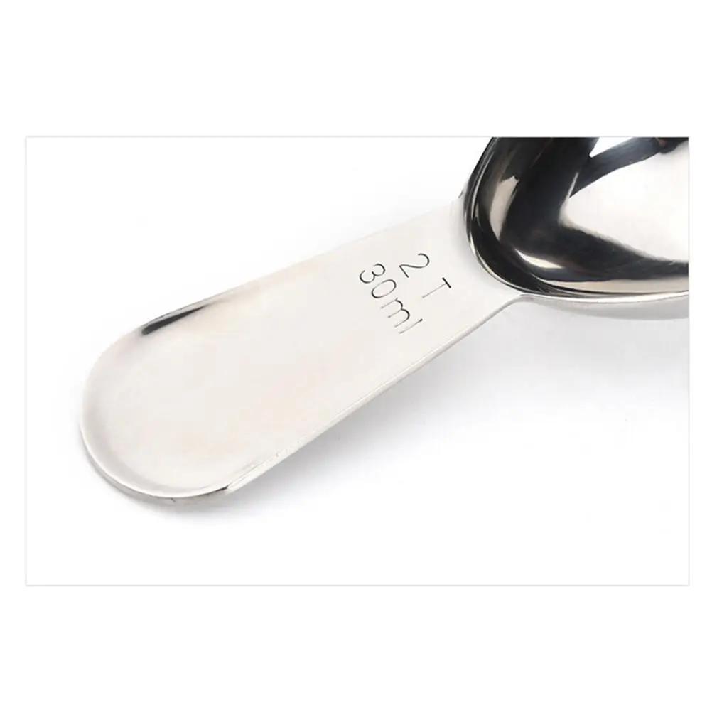

2 Pcs Double Scale Measuring Spoon Stainless Steel Spoons Coffee 15ML Tablespoon 30ML