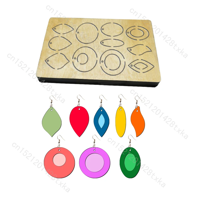 

Wooden Earring Cutting Dies for Scrapbooking, Multiple Sizes, Compatible with Most Die Cutting Machines, C2877, New