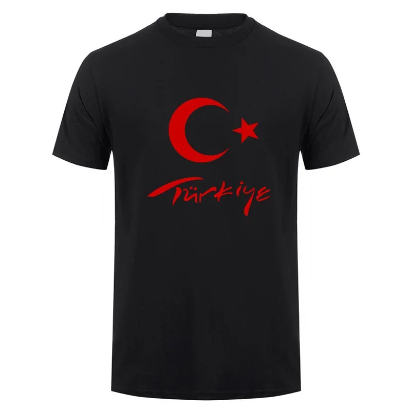 

Turkey National Flag T Shirt Summer Cool Men Cotton Short Sleeve Turkish Turkey Country Tshirts Gift Man Tee Tops OT-022